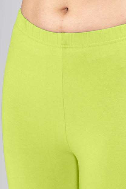 Pleasure Green Viscose Ankle Leggings