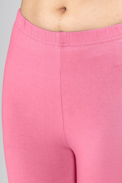Pink Goddess Viscose Ankle Leggings