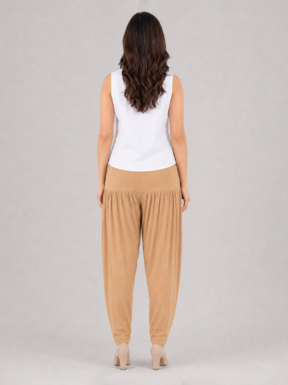 Skin Tone Cotton Patiala Pants