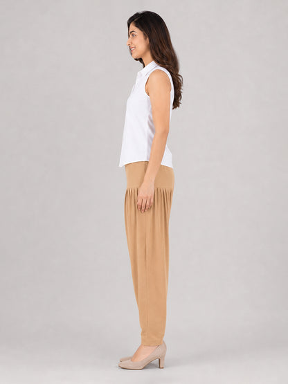 Skin Tone Cotton Patiala Pants