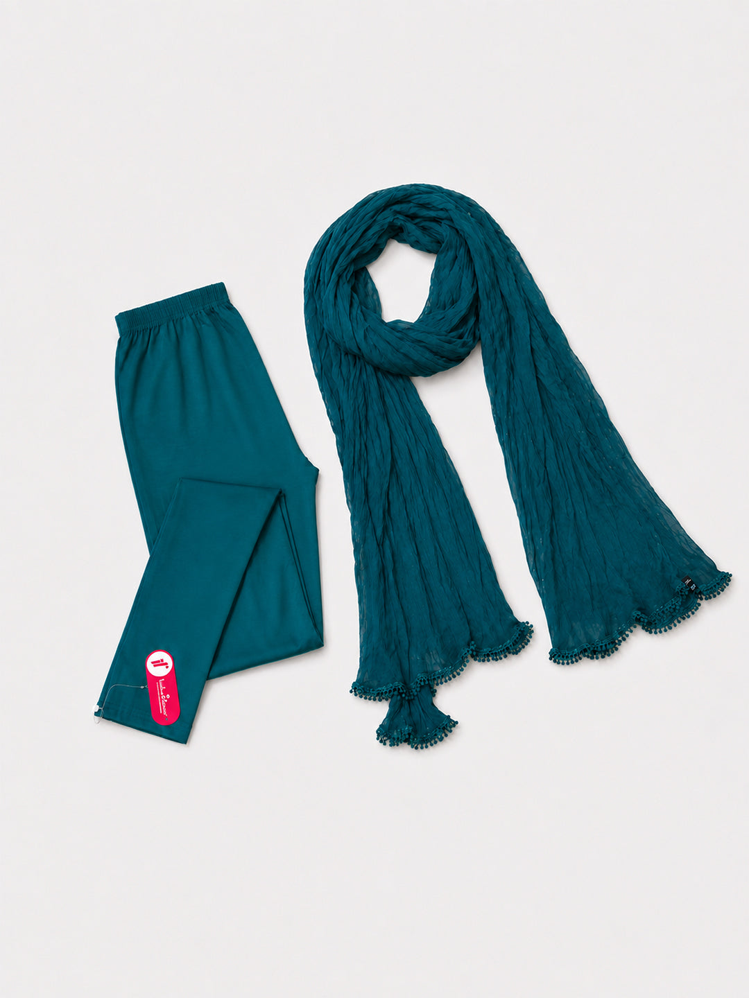 New N Green Ankle Leggings with Shawl Combo