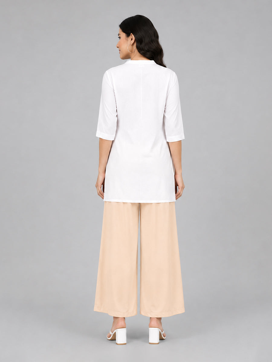 Cream Rayon Palazzo