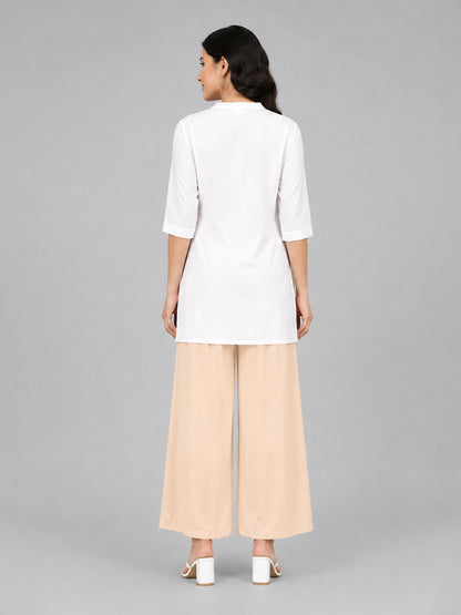 Cream Rayon Palazzo