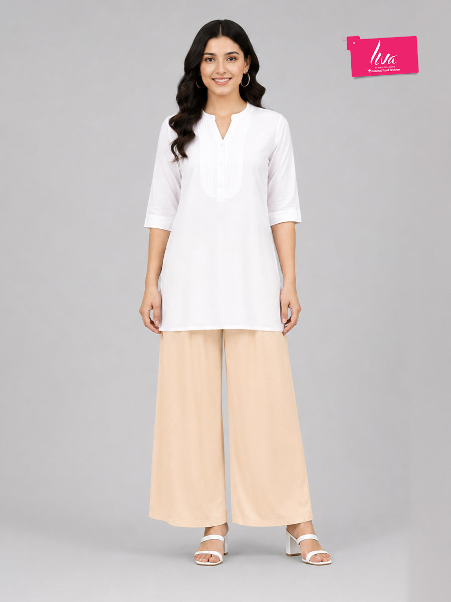 Cream Rayon Palazzo