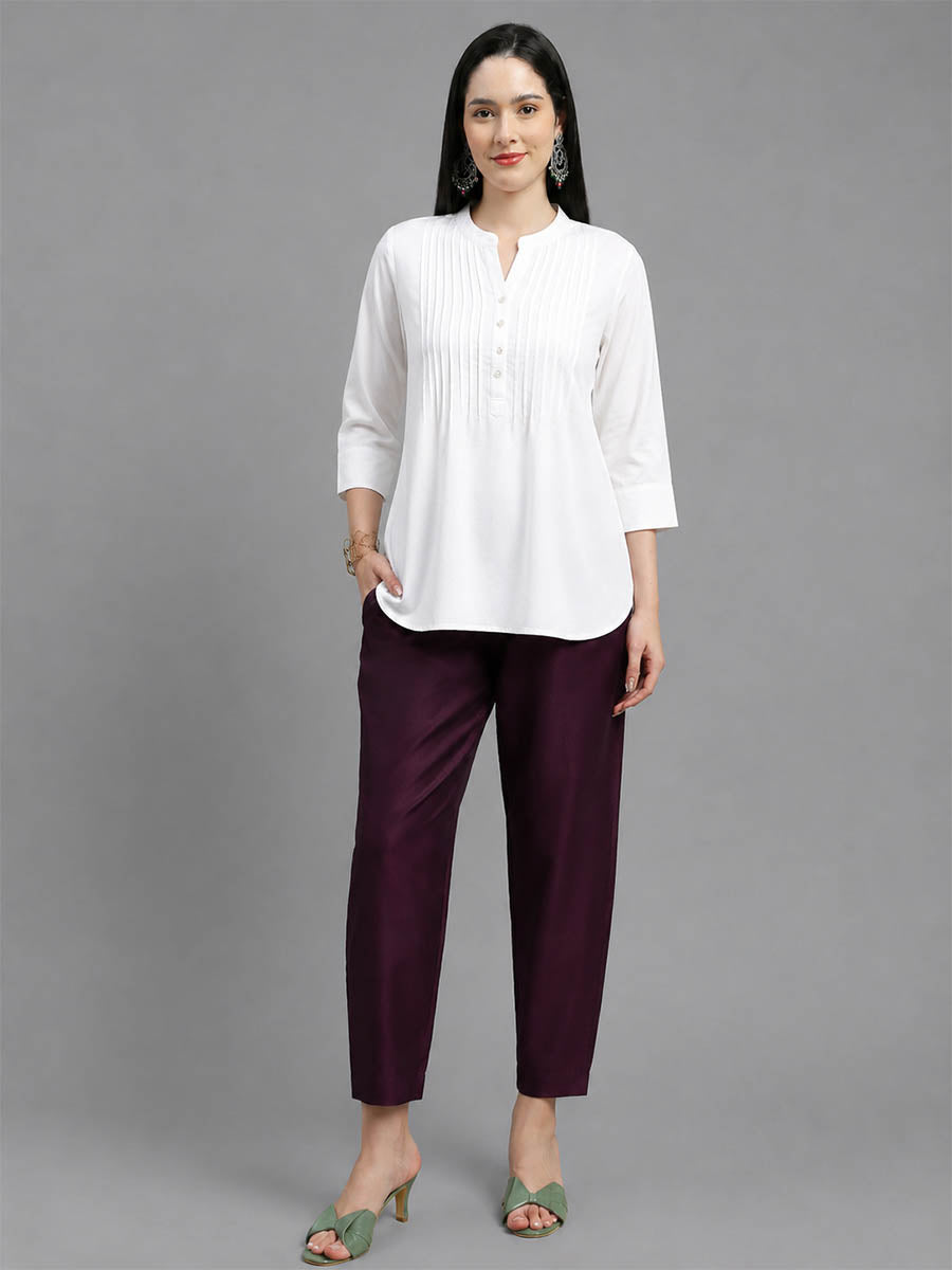 Silky Kurti Pant Fuchsia