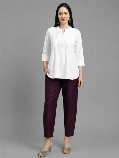 Silky Kurti Pant Fuchsia