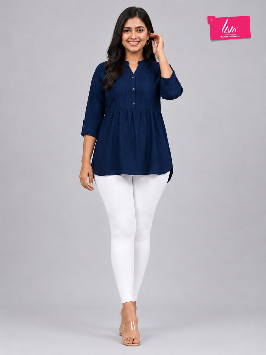 Angelic White Viscose Ankle Leggings