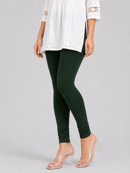Fantasy Green Viscose Churidar Leggings