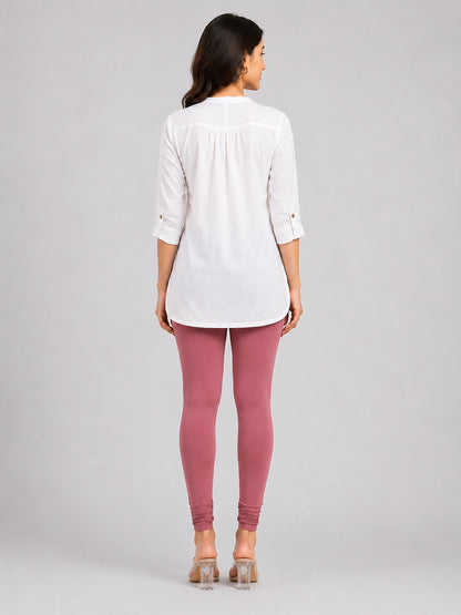 Rose Wine Viscose Churidar Leggings
