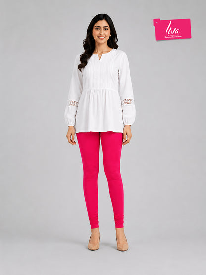 Wild Strawberry Viscose Churidar Leggings