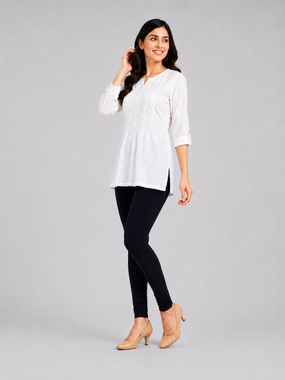 Majestic Black Viscose Churidar Leggings