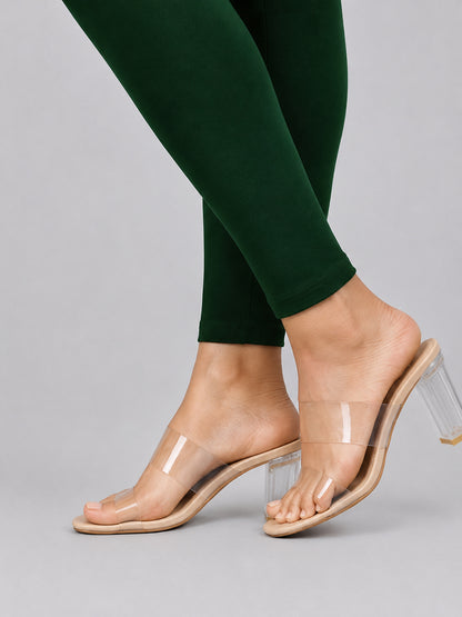 Fantasy Green Viscose Ankle Leggings