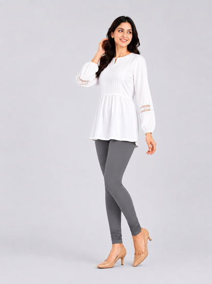 Cosmic Grey Viscose Churidar Leggings
