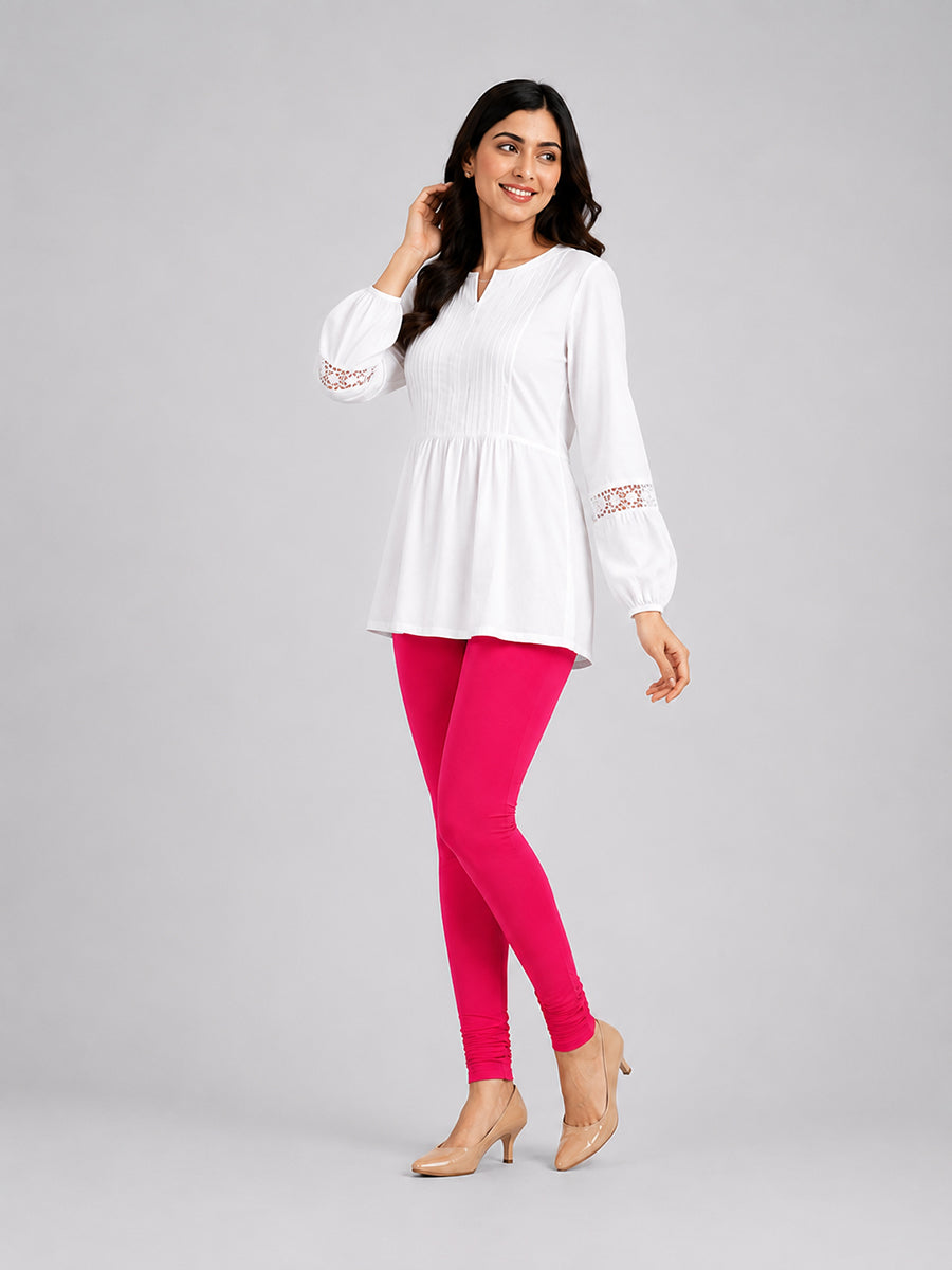 Wild Strawberry Viscose Churidar Leggings