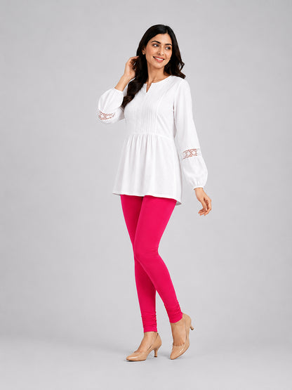 Wild Strawberry Viscose Churidar Leggings