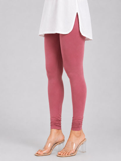 Rose Wine Viscose Churidar Leggings