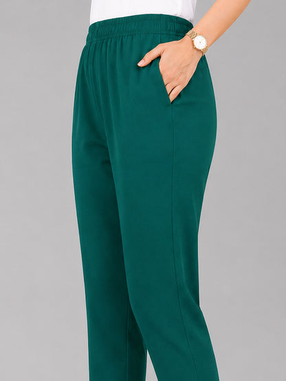 Heavy Rayon Kurti Pant Peacock Green