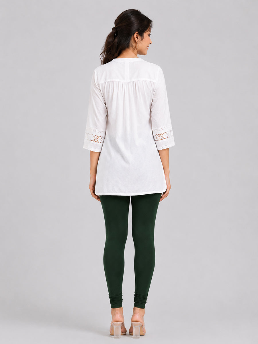 Fantasy Green Viscose Churidar Leggings