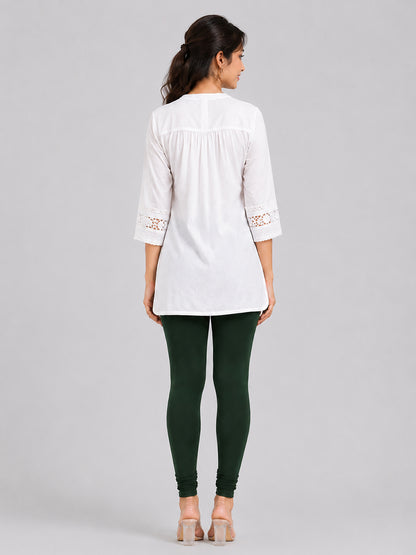 Fantasy Green Viscose Churidar Leggings