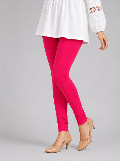 Wild Strawberry Viscose Churidar Leggings