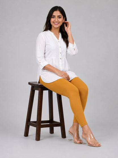 Phantom Honey Viscose Ankle Leggings
