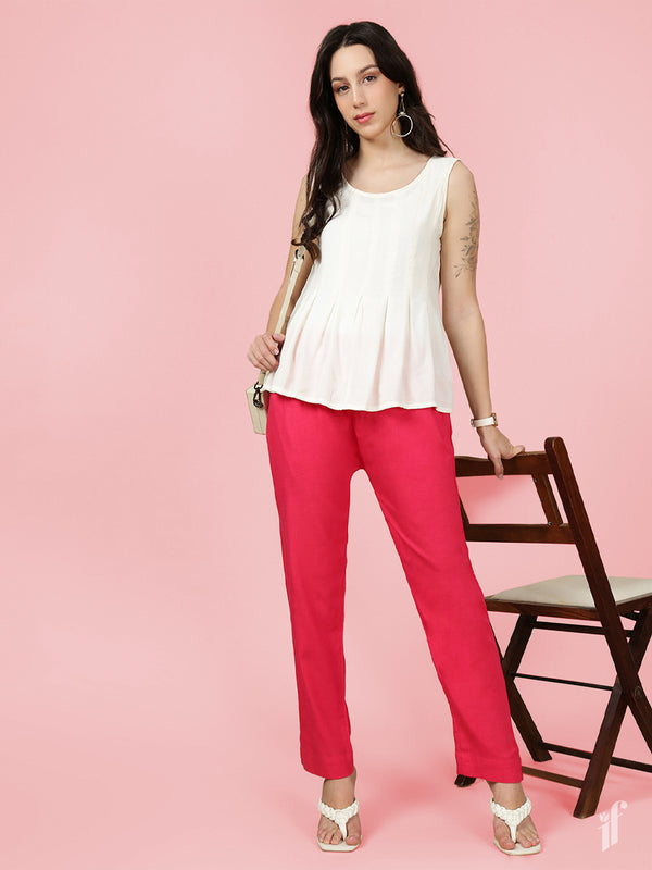 Rani Rose Woven Kurti Pant