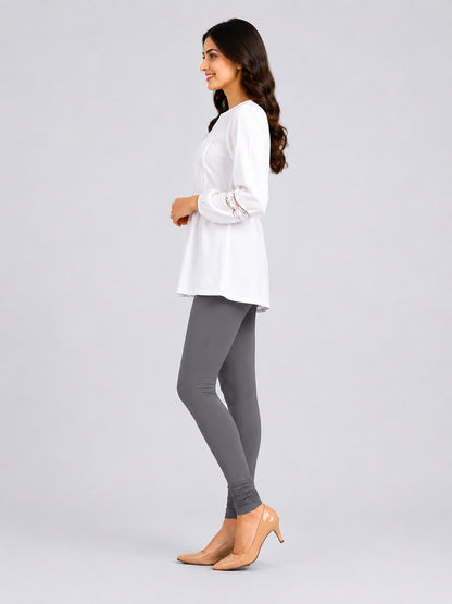 Cosmic Grey Viscose Churidar Leggings
