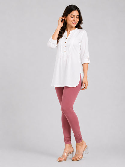 Rose Wine Viscose Churidar Leggings