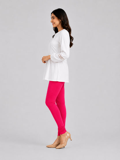 Wild Strawberry Viscose Churidar Leggings
