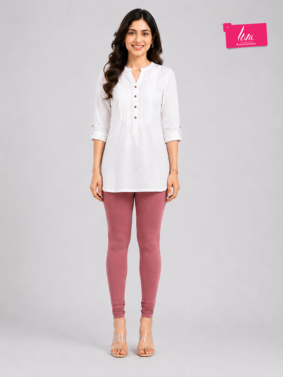 Rose Wine Viscose Churidar Leggings