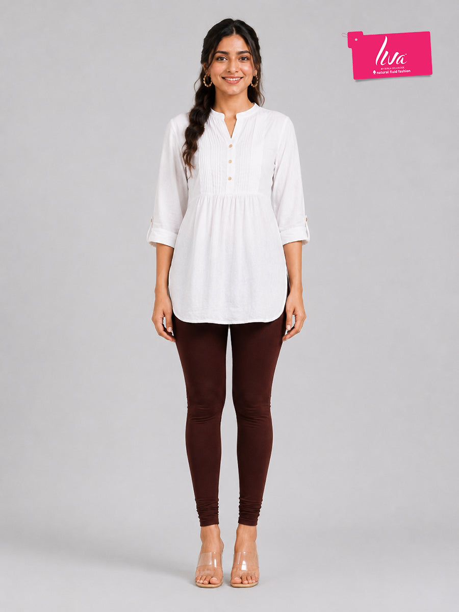 Joy Brown Viscose Churidar Leggings