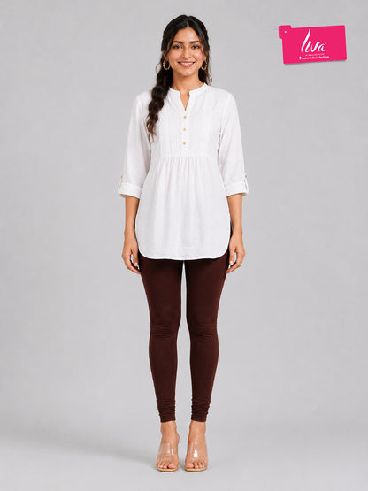 Joy Brown Viscose Churidar Leggings