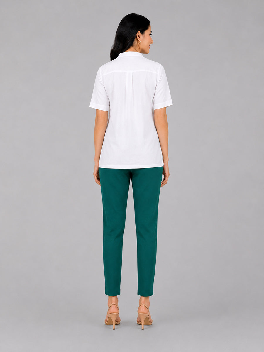 Heavy Rayon Kurti Pant Peacock Green