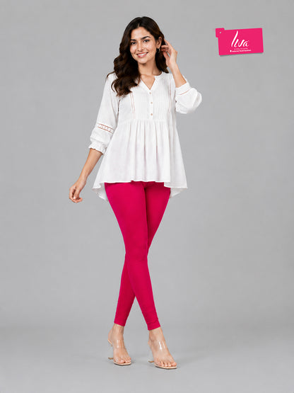 Wild Strawberry Viscose Ankle Leggings