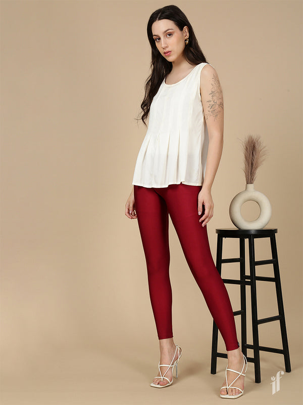 Wine Shimmer Leggings