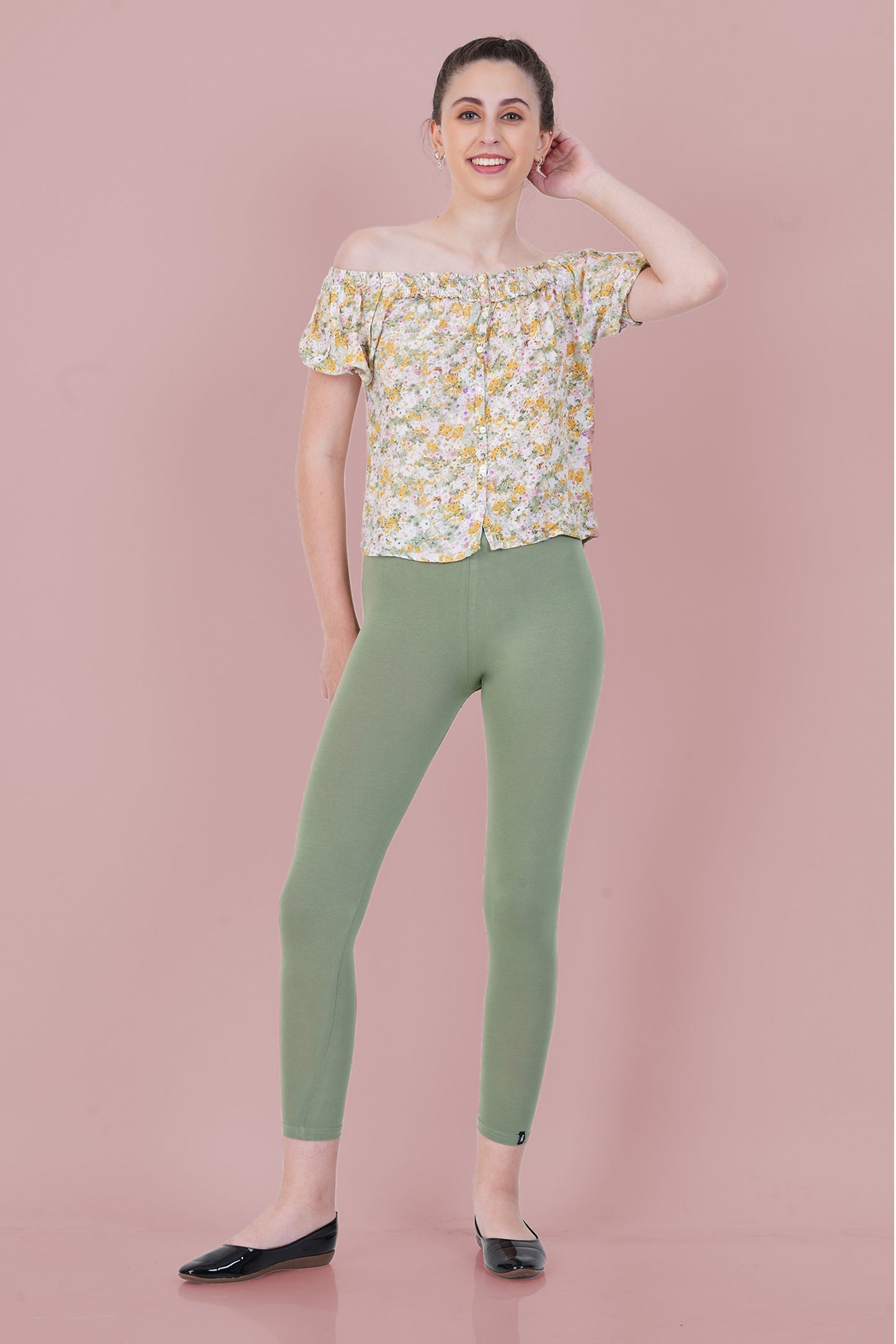 Water Cress Cotton Ankle Leggings