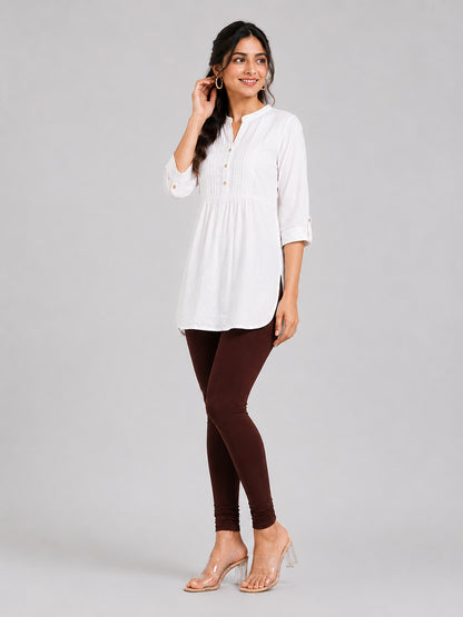 Joy Brown Viscose Churidar Leggings