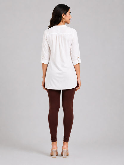 Joy Brown Viscose Churidar Leggings
