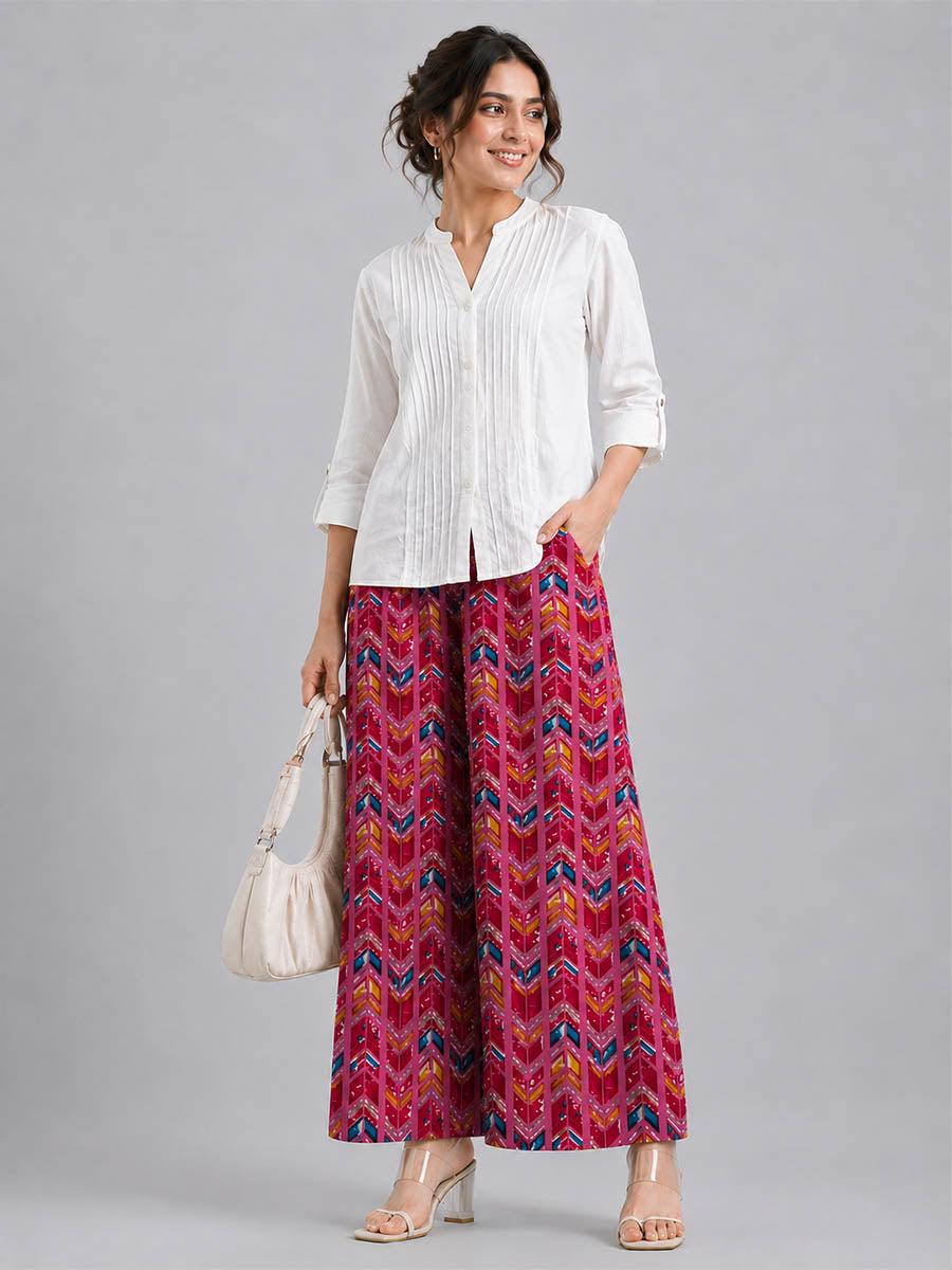 Pink AOP Printed Palazzo