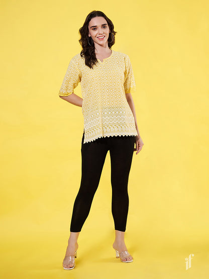 Black Cotton 7/8 Leggings