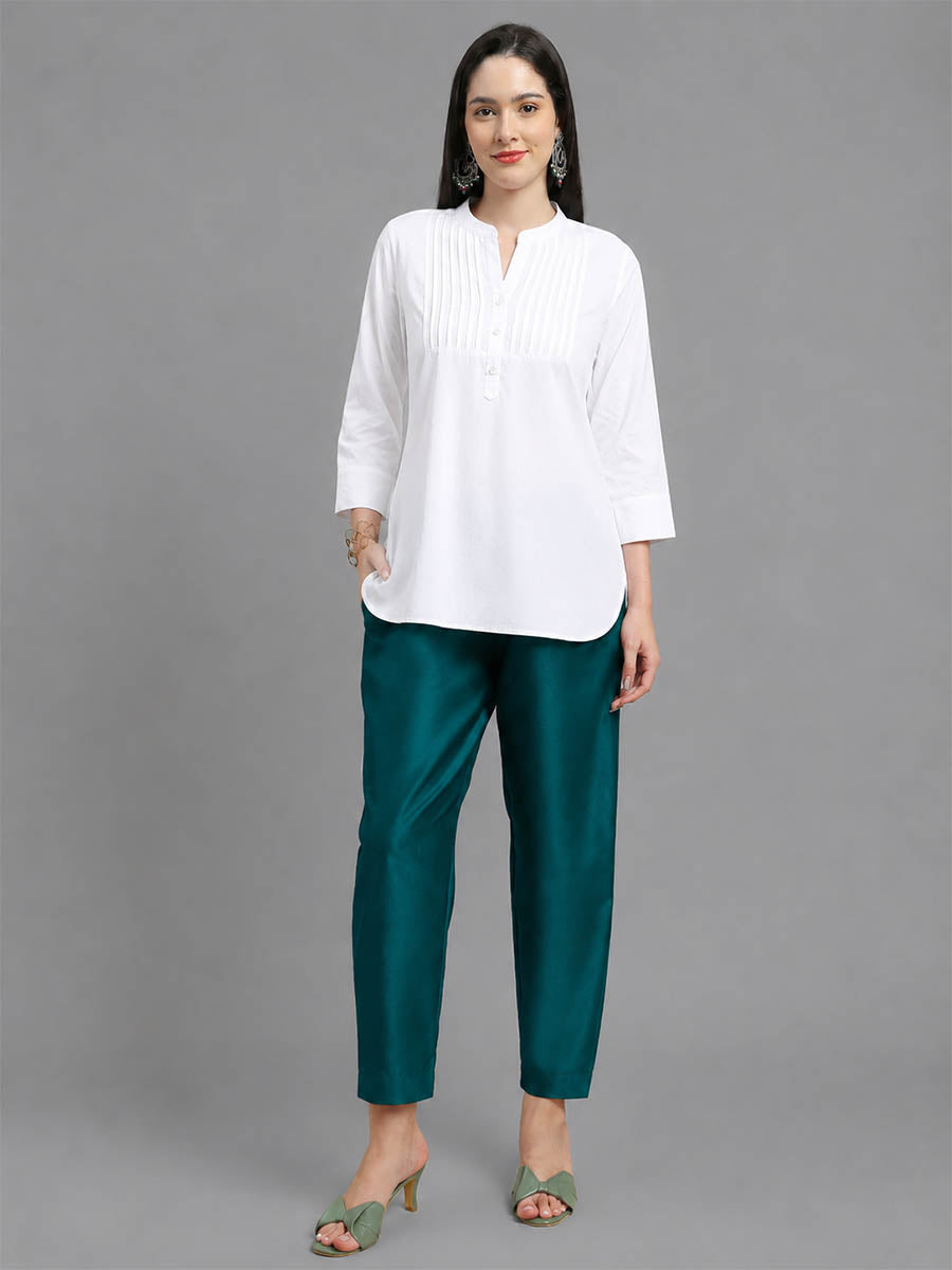 Silky Kurti Pant New N Green