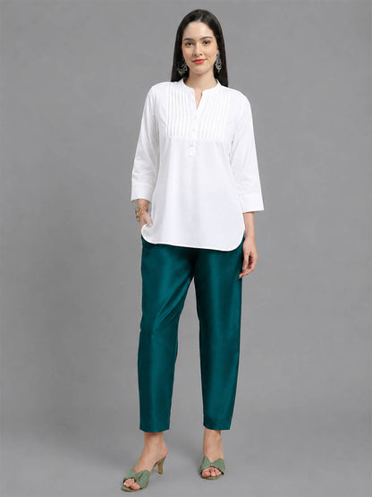 Silky Kurti Pant New N Green