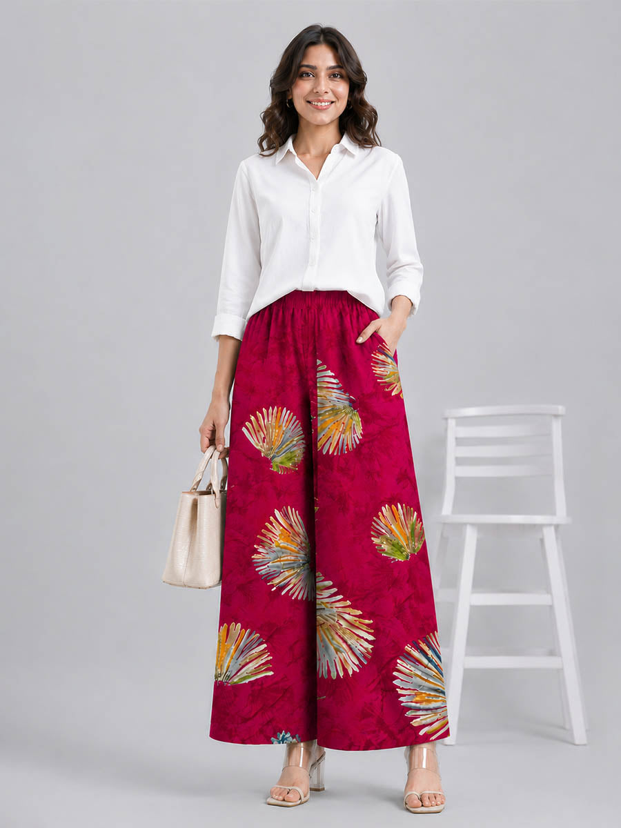 Rani Feather Printed Palazzo