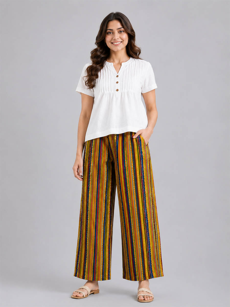 Yellow AOP Printed Palazzo