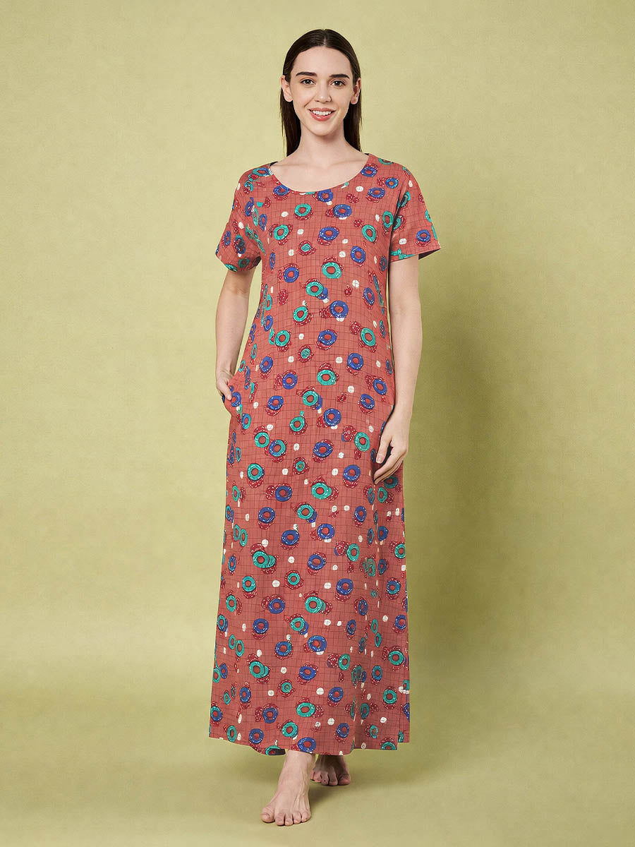 Gajari Floral print Nighty