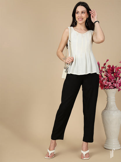 Black Knitted Kurti Pant