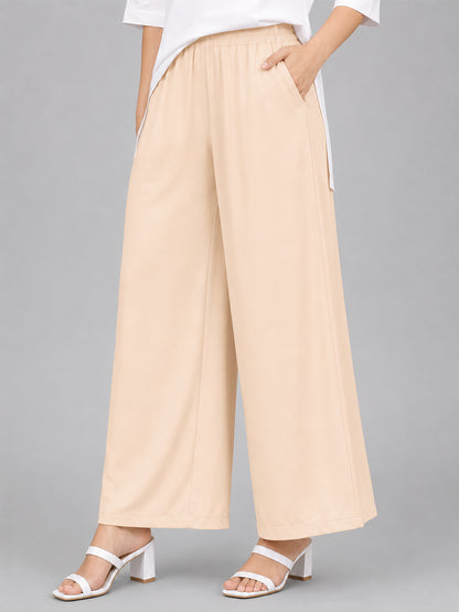 Cream Rayon Palazzo