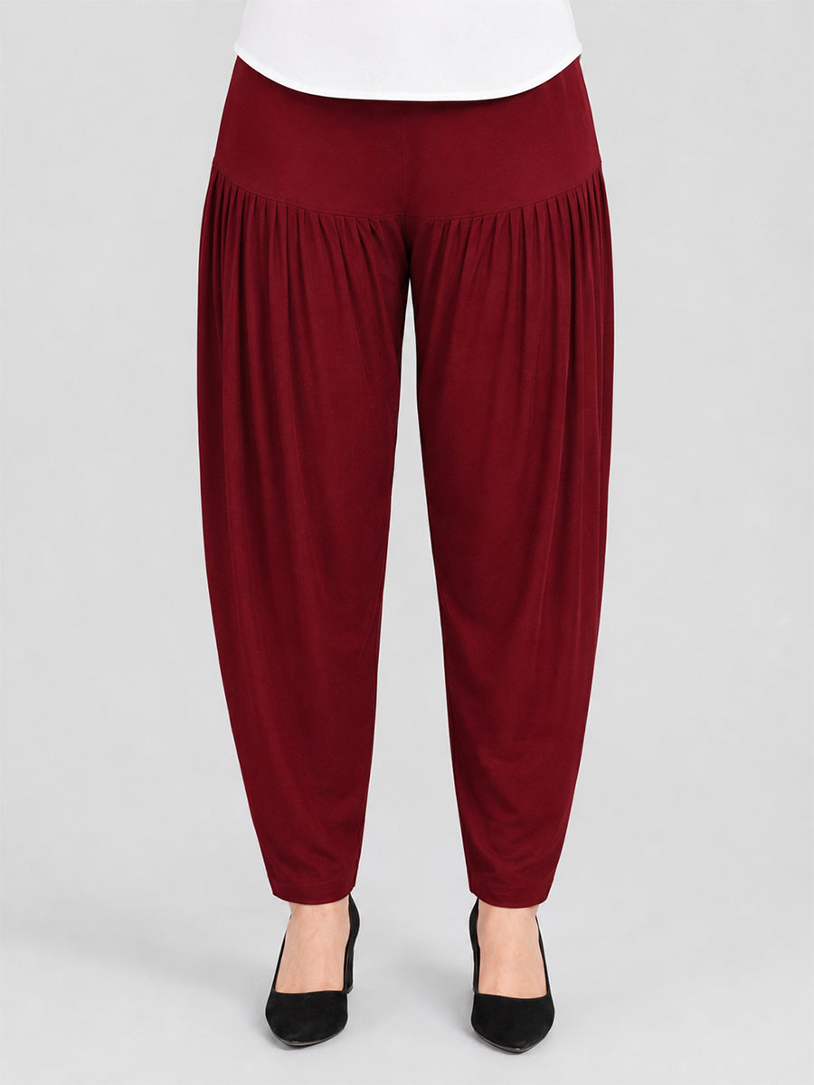 Maroon Cotton Patiala Pants