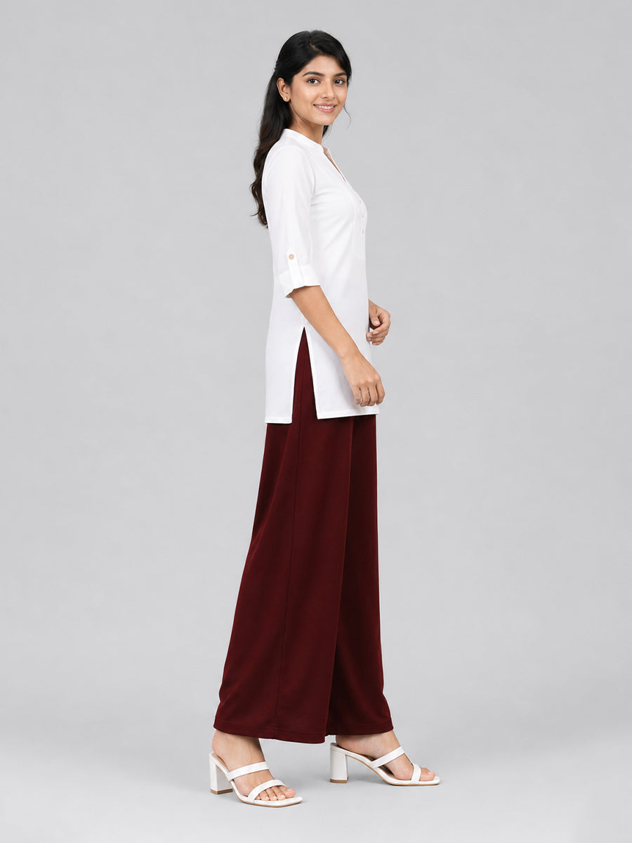 Maroon Rayon Palazzo