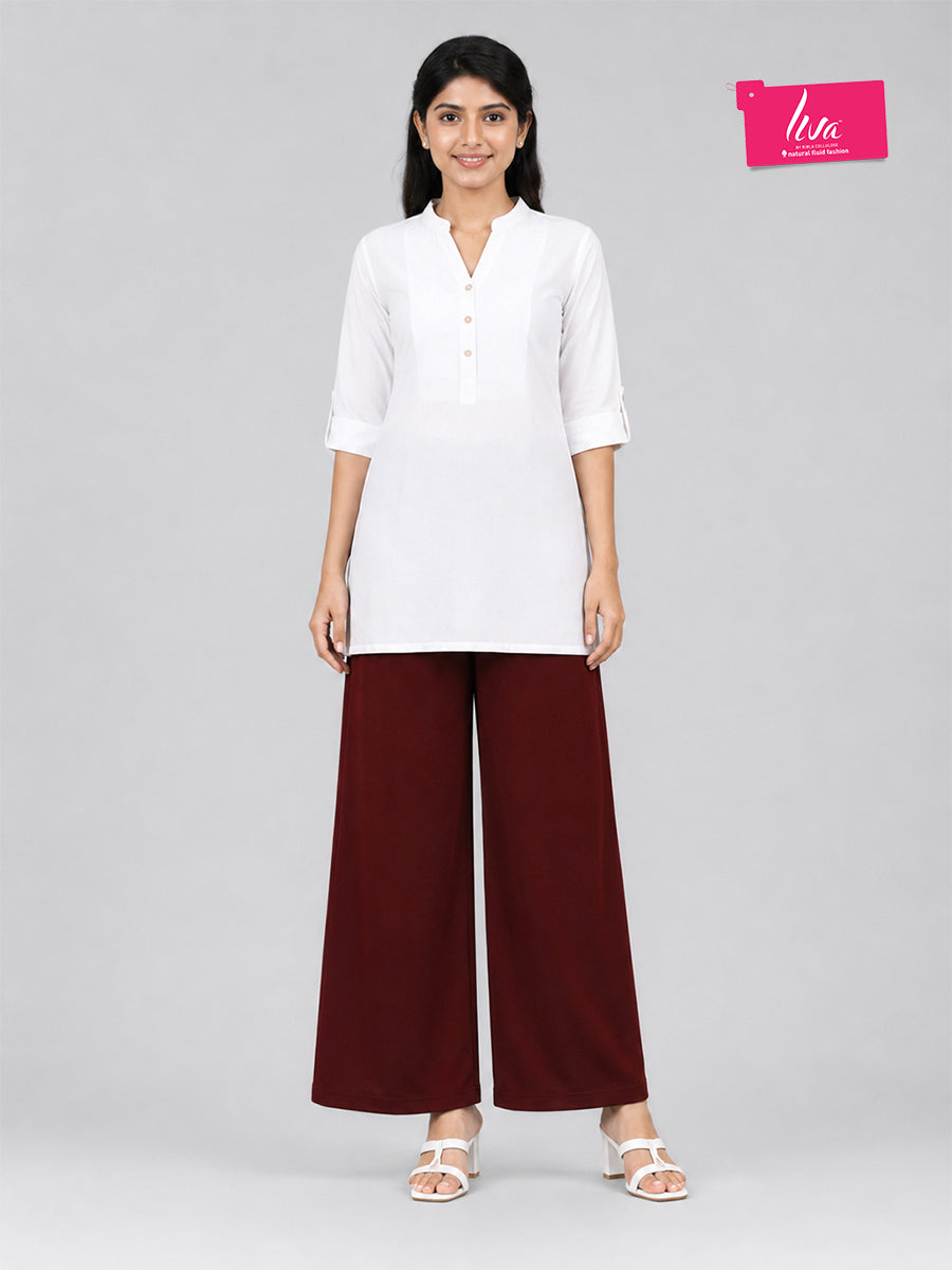 Maroon Rayon Palazzo